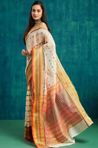 Traditional kanjivaram pattu zari border saree