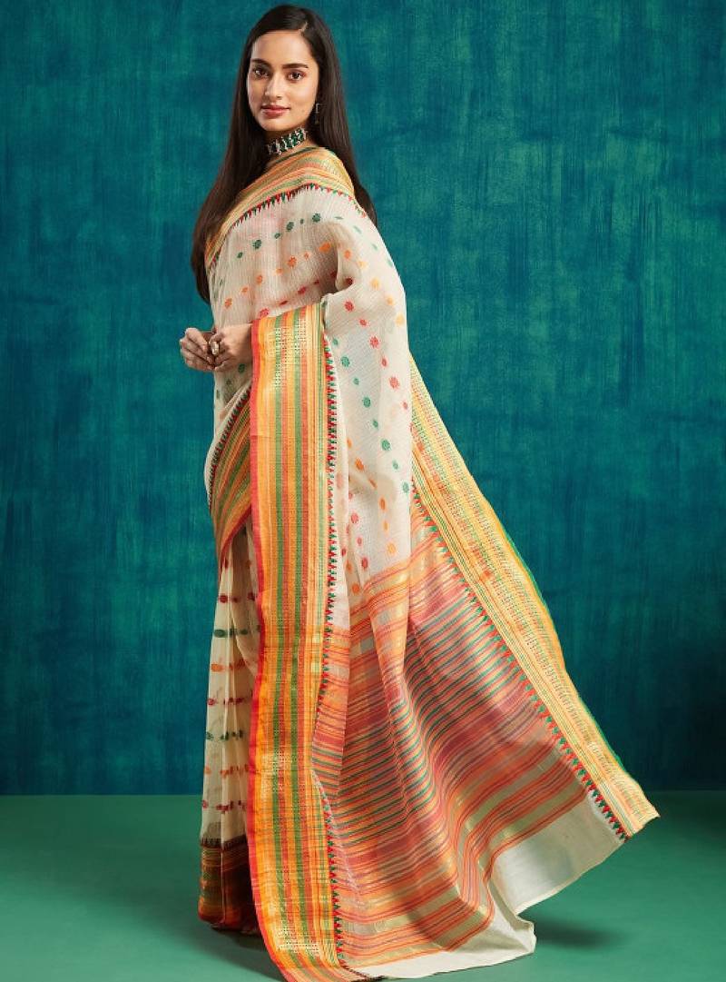 Traditional kanjivaram pattu zari border saree