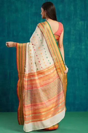 Traditional kanjivaram pattu zari border saree