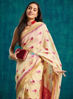 Woven design dharmavaram saree 1