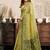 Light green cotton blend warli work saree with unstitched blouse