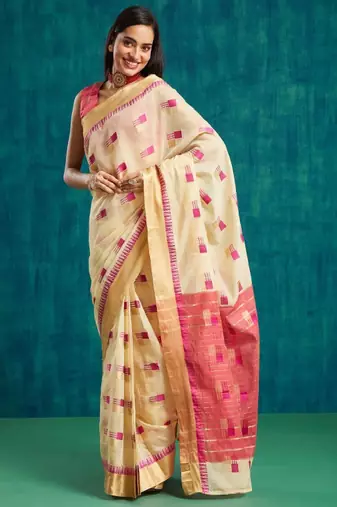 Woven design dharmavaram saree