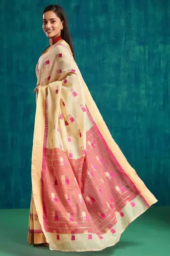 Woven design dharmavaram saree