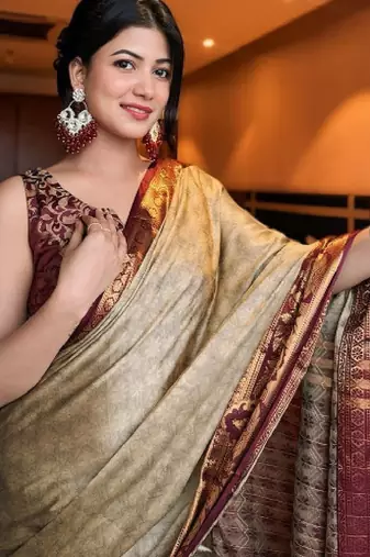 Woven design zari mysore silk saree