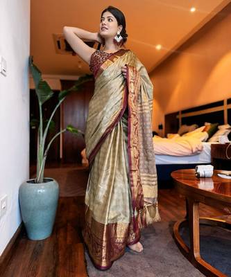 Woven design zari mysore silk saree 2