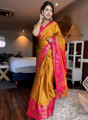 Woven design zari silk cotton mysore silk saree 2