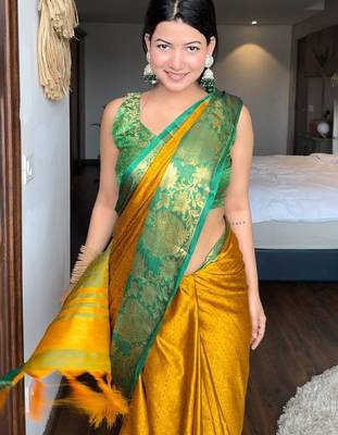 Woven design zari mysore silk saree 1