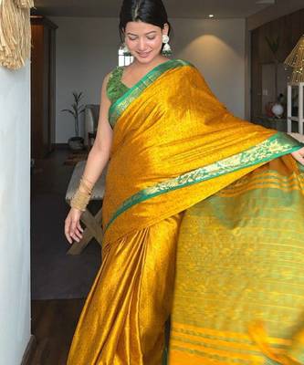 Woven design zari mysore silk saree 3