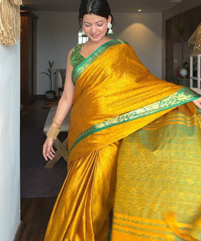 Woven design zari mysore silk saree