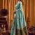 Sky Blue cotton blend katha work saree with blouse piece