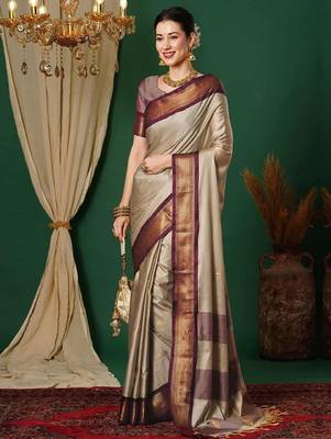 Woven design zari  mysore silk saree 1