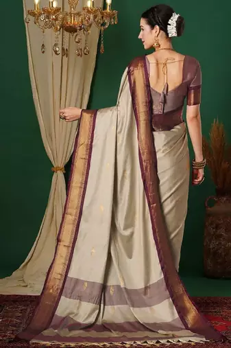 Woven design zari  mysore silk saree