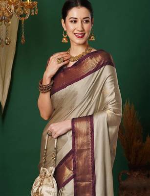 Woven design zari  mysore silk saree 3