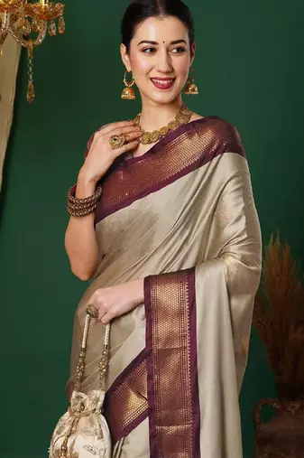 Woven design zari  mysore silk saree