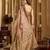 Cream banarasi cotton silk blend digital print saree with blouse piece