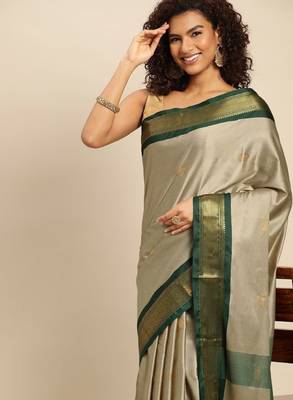 Woven design zari  mysore silk saree 3