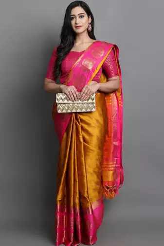 Woven design zari mysore silk saree