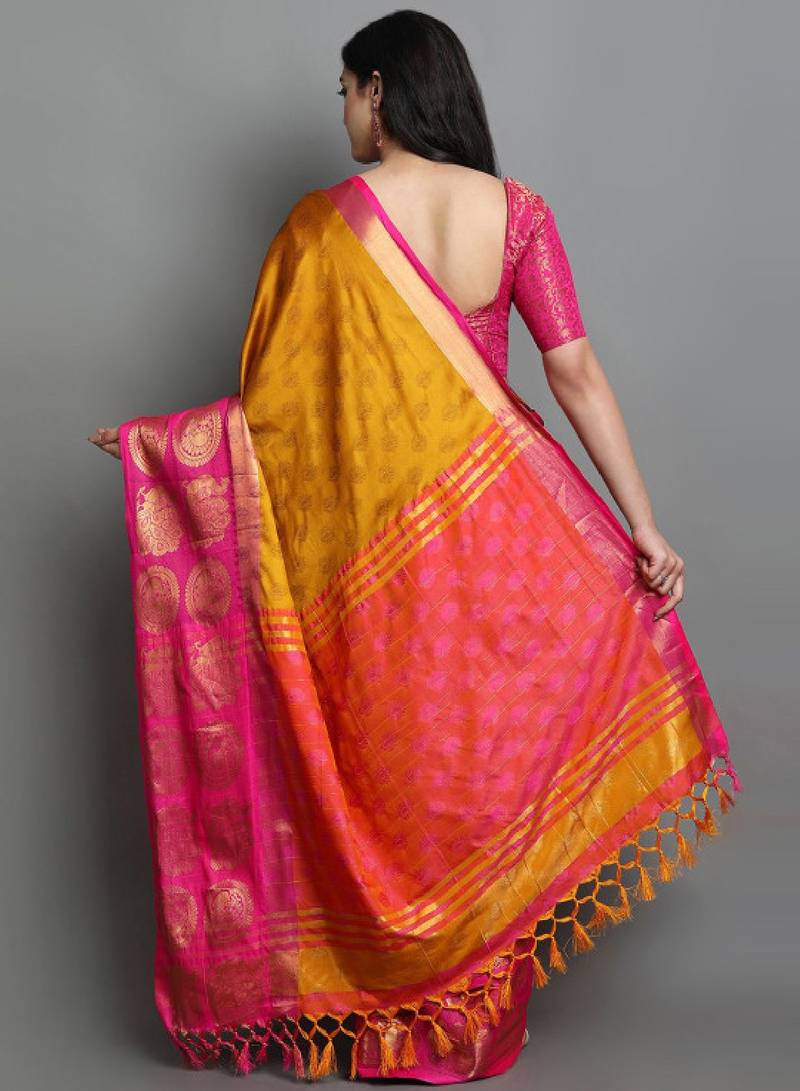 Woven design zari mysore silk saree