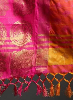 Woven design zari mysore silk saree 4