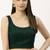 Green rayon embroidered with sequin non padded blouse with lining