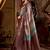 Mauve & teal dual-tone soft banarasi silk blend zari woven saree with blouse piece
