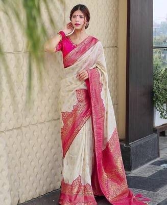 Woven design art silk kanjeevaram saree 2