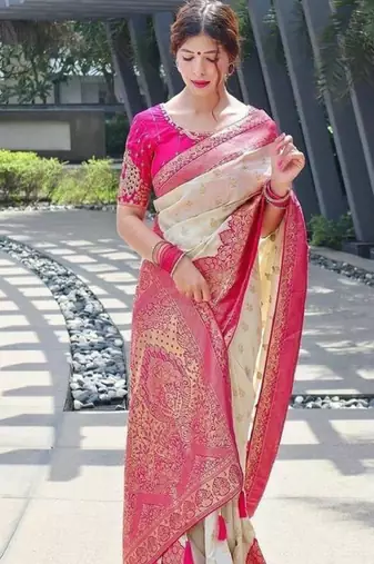 Woven design art silk kanjeevaram saree