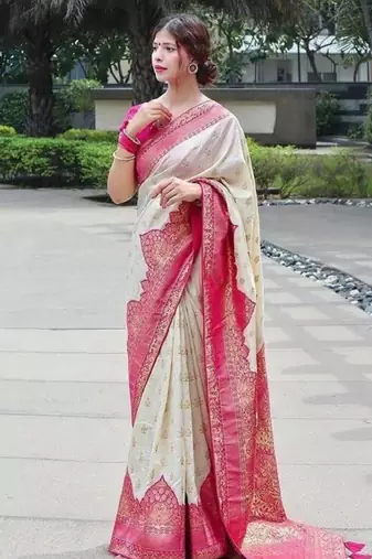 Woven design art silk kanjeevaram saree