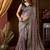 Multicolor faux crepe silk printed saree with blouse piece