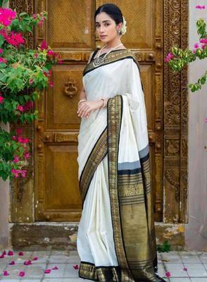 Woven design zari art silk kanjeevaram saree 2