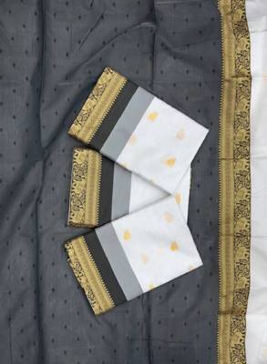 Woven design zari art silk kanjeevaram saree 4