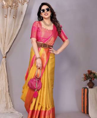 woven design zari kanjeevaram saree 1
