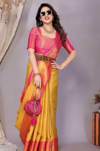 woven design zari kanjeevaram saree