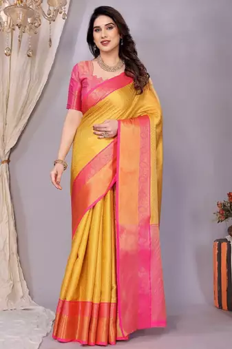 woven design zari kanjeevaram saree