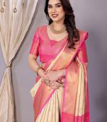 woven design zari silk kanjeevaram saree
