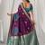 Purple soft banarasi silk blend zari woven saree with blouse piece