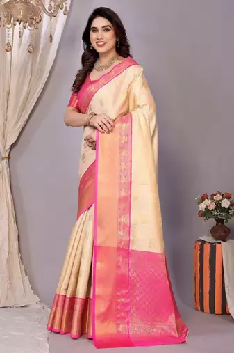 woven design zari silk kanjeevaram saree