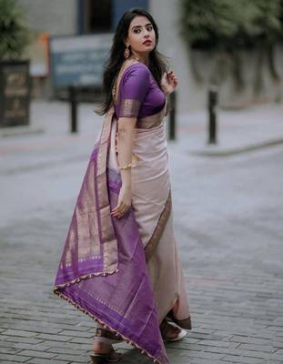 Woven design zari kanjeevaram saree 1
