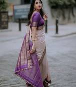 Woven design zari kanjeevaram saree