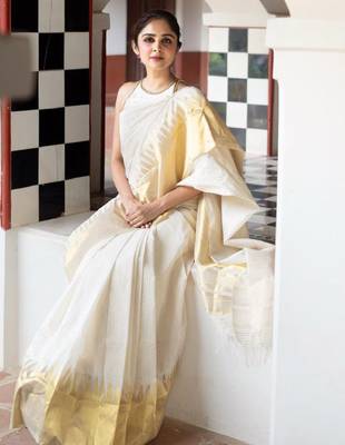 Striped zari  banarasi saree 3