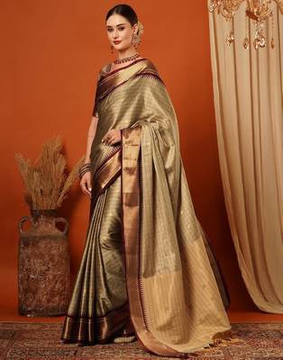 Checked zari dharmavaram saree 2