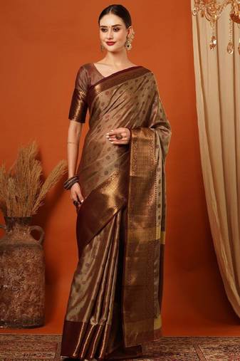 Ethnic motifs zari mysore silk saree