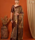 Ethnic motifs zari mysore silk saree