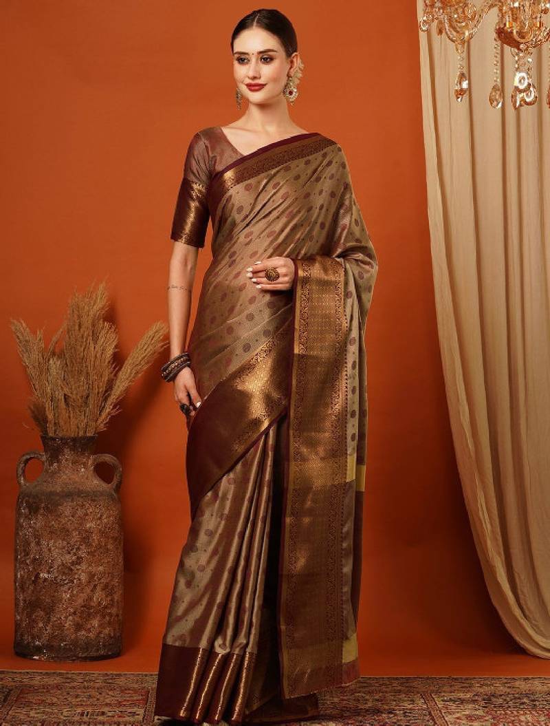 Ethnic motifs zari mysore silk saree