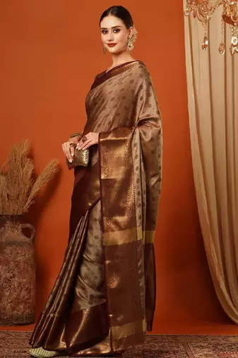 Ethnic motifs zari mysore silk saree