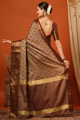 Ethnic motifs zari mysore silk saree