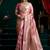 Pink soft banarasi satin silk with gold zari saree with blouse piece