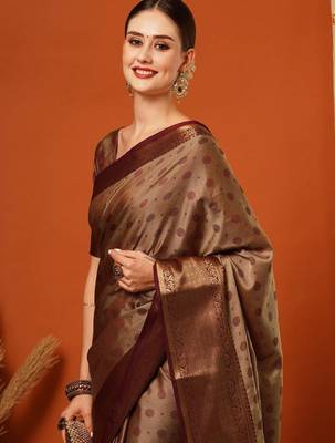 Ethnic motifs zari mysore silk saree 4