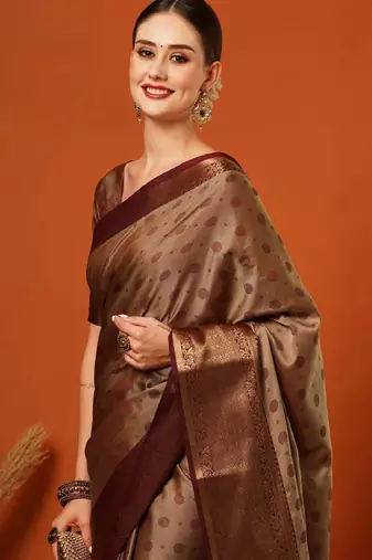 Ethnic motifs zari mysore silk saree