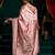Pink soft banarasi satin silk with gold zari saree with blouse piece
